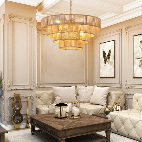 Bohemian Woven Chandelier -Unavailable Platform- Temu